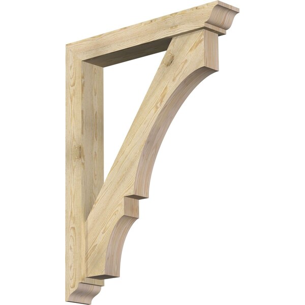 Ekena Millwork Balboa Traditional Rough Sawn Bracket w/ Offset Brace, Douglas Fir, 6"W x 36"D x 48"H BKT0604X36X48BOA01RDF - main